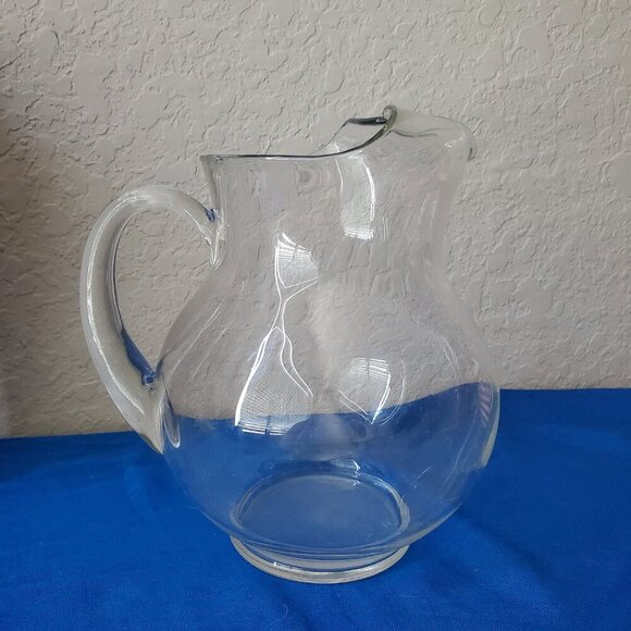 Libbey Crisa Acapulco pitcher hand-blown clear optic - Picture 7 of 7